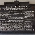 Plaque commemorating surrender ending WWII on Battleship Missouri