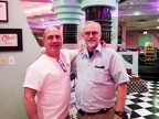 With John Arena in one of his Metro Pizza restaurants