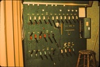 Old lighting board, Alden Memorial, 1965, WPI Lens & Lights Club.
