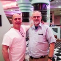 With John Arena in one of his Metro Pizza restaurants