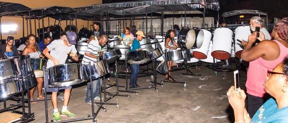 Adlib Steel Orchestra rehearsing on the last evening before Panorama, September 4th, 2015