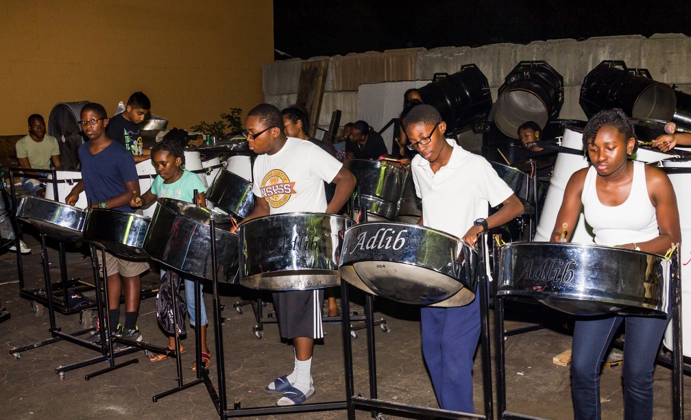 Adlib Steel Orchestra Rehearsing for Junior Panfest August 26, 2016