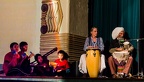 Val Serrant drumming at Dance Recital, Presidio Middle School, San Francisco. April 28, 2017