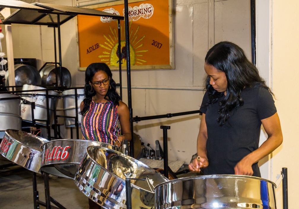 Adlib Steel Orchestra rehearsing on the last evening before Panorama, August 31st, 2018